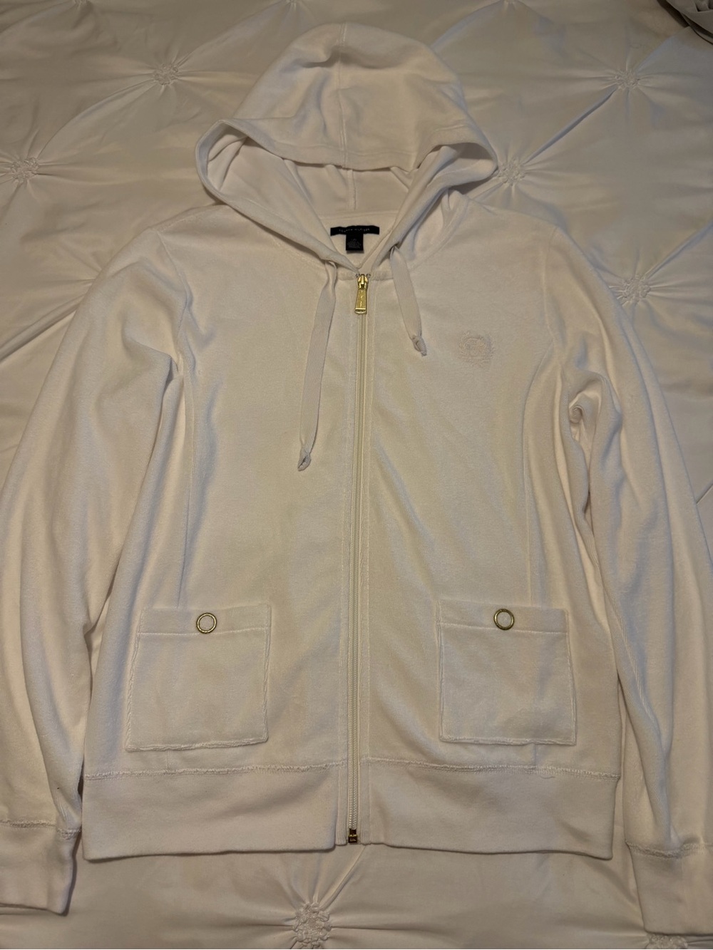 vintage tommy hilfiger velour zipup
